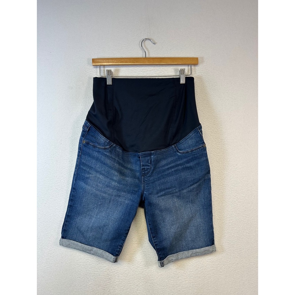 Maternity Casual Isabel Maternity Women 8 Blue Denim‎ Bermuda Shorts Crossover